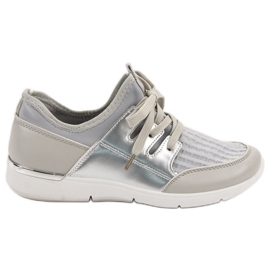 Calzado deportivo sin cordones gris