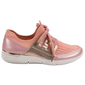 Calzado deportivo sin cordones rosa