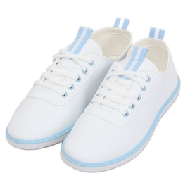 Zapatillas de mujer blancas y azules XJ-2918 L.BLUE blanco