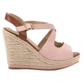 Laura Mode Sandalias de tacón rosa