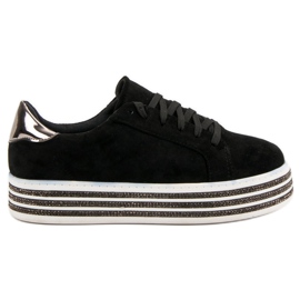 Creepers de ante con cristales negro