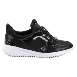 Zapatos deportivos con cordón negro