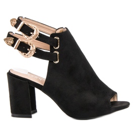 Erynn Sandalias de construcción elegante negro