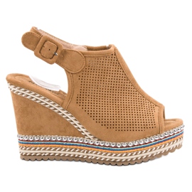 Nio Nio Sandalias de cuña incorporadas marrón