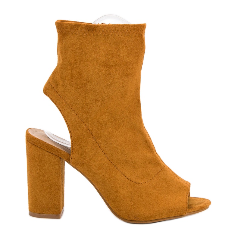 Nio Nio Botas mostaza con punta abierta amarillo Nio Nio Botas mostaza con punta abierta amarillo