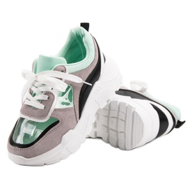 SHELOVET Zapatillas transparentes en la plataforma gris