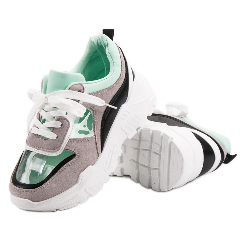 SHELOVET Zapatillas transparentes en la plataforma gris
