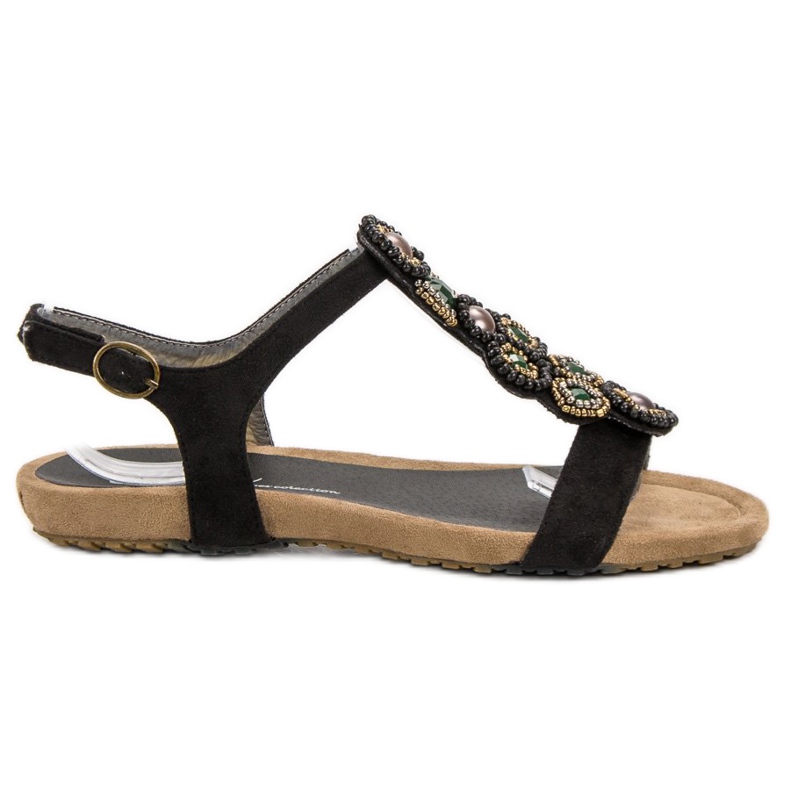 Corina Sandalias Boho Negras negro