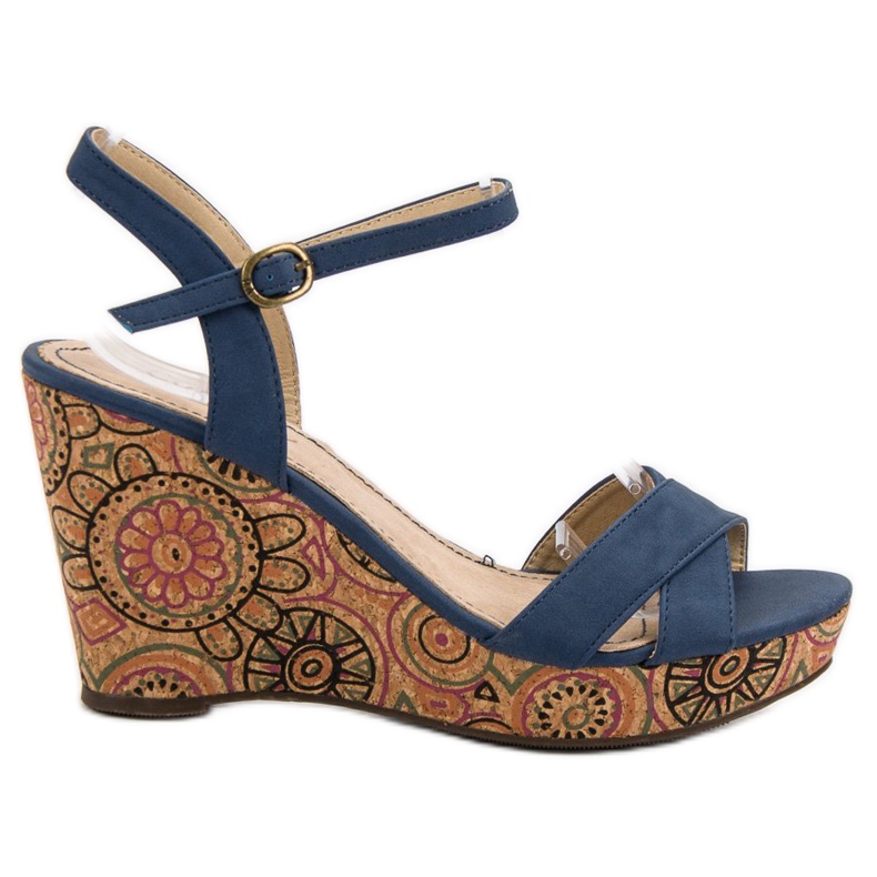 Corina Sandalias Etno Azules