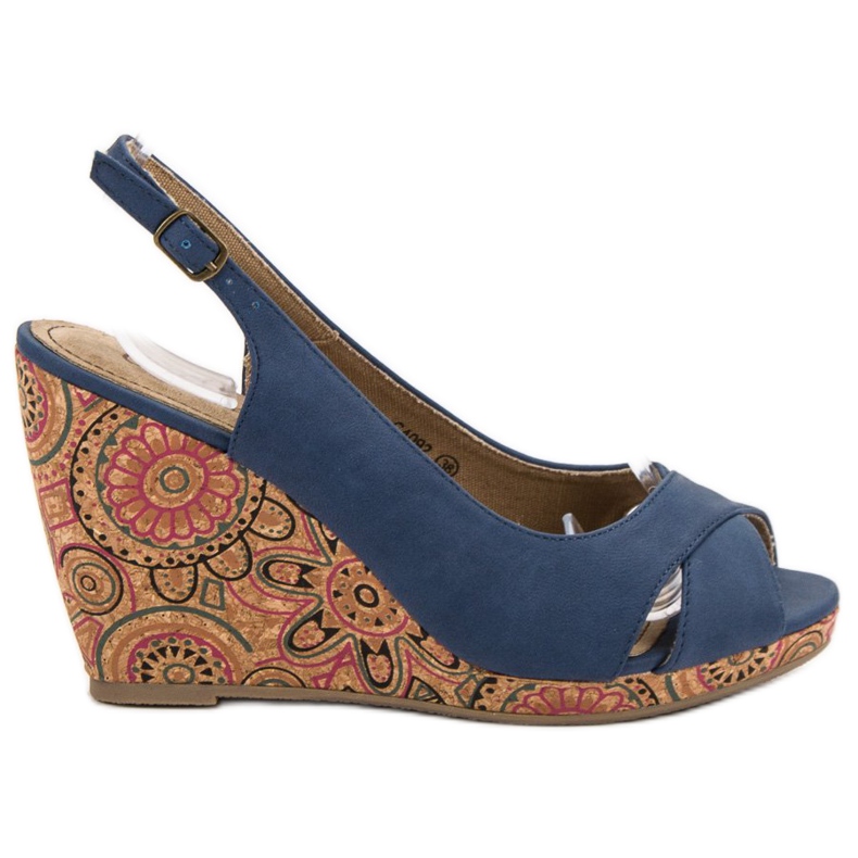 Corina Sandalias étnicas de moda azul