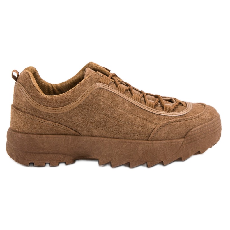 Zapatillas de ante camel marrón