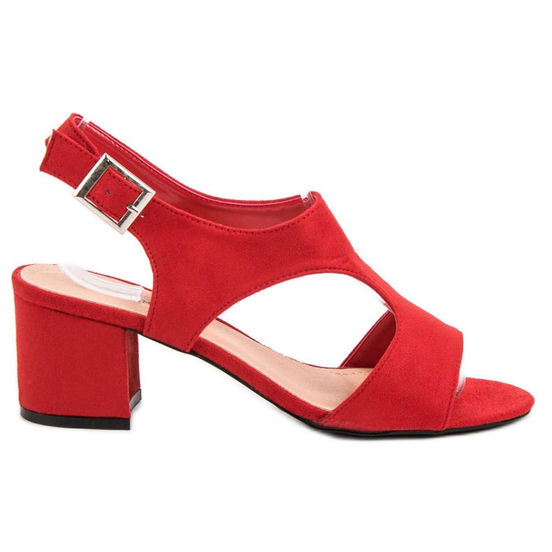 Queen Vivi Sandalias de ante rojo