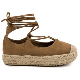 Corina Alpargatas anudadas camel marrón