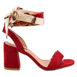 Milaya Sandalias atadas con una cinta rojo Milaya Sandalias atadas con una cinta rojo