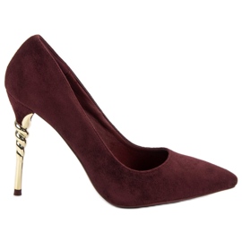 GUAPISSIMA Tacones burdeos multicolor rojo