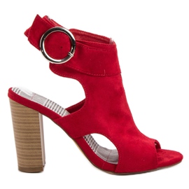 Erynn Sandalias rojas en una barra rojo Erynn Sandalias rojas en una barra rojo