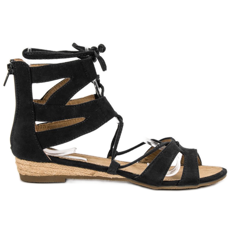 Corina Sandalias romanas negras negro