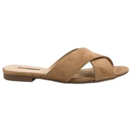 Corina Zapatillas de gamuza marrón