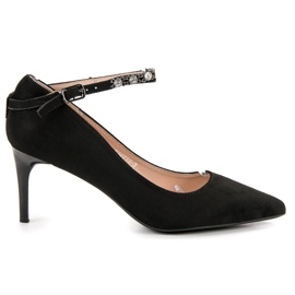 Fama Tacones de ante negros