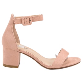 Seastar Sandalias de tacón en polvo rosa