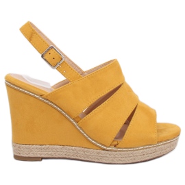 Sandalias de cuña amarillo 9069 Amarillo Sandalias de cuña amarillo 9069 Amarillo