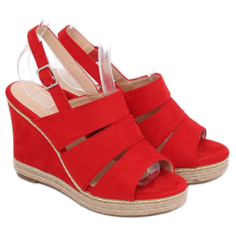 Sandalias de cuña rojas 9069 Red rojo Sandalias de cuña rojas 9069 Red rojo
