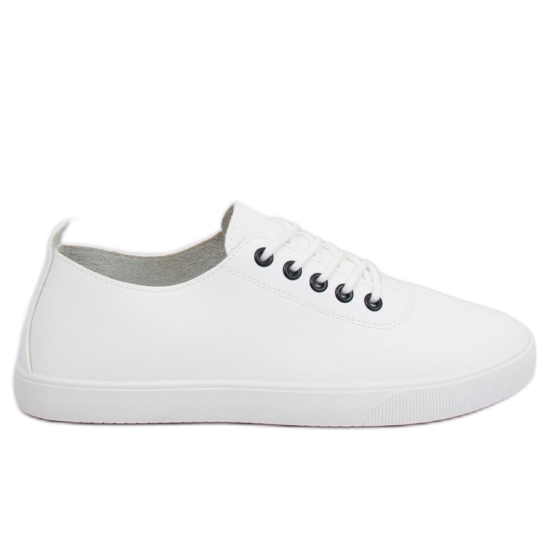 Zapatillas de mujer blancas WD009 WHITE / NAVY blanco