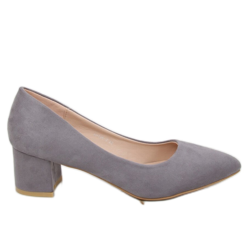 Gris Salón tacones bajos gris G-136 Gris