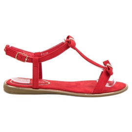 Sandalias Con Lazo VINCEZA rojo