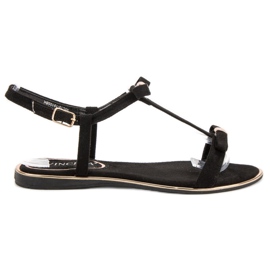 Sandalias Con Lazo VINCEZA negro