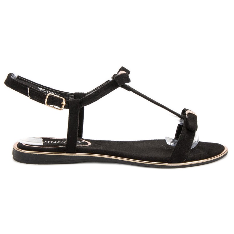 Sandalias Con Lazo VINCEZA negro Sandalias Con Lazo VINCEZA negro