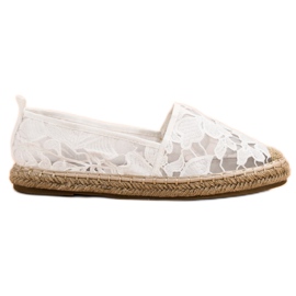 Lucky Shoes Alpargatas de encaje blancas blanco