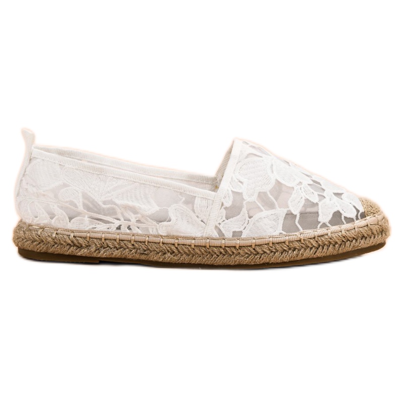 Lucky Shoes Alpargatas de encaje blancas blanco