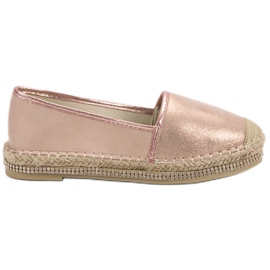 Lucky Shoes Alpargatas En Polvo Con Cristales rosado
