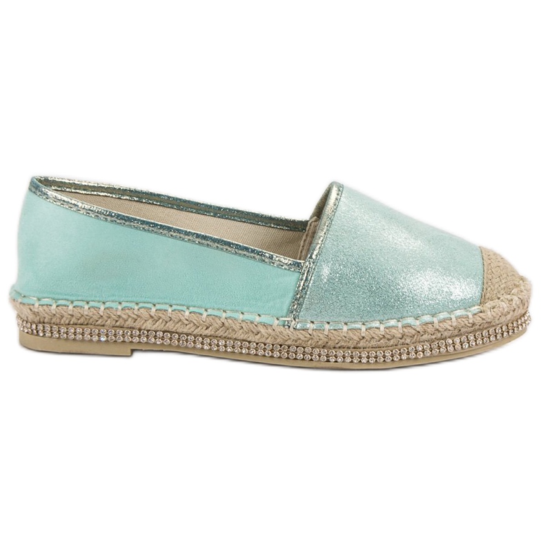 Lucky Shoes Alpargatas Menta Con Cristales verde Lucky Shoes Alpargatas Menta Con Cristales verde
