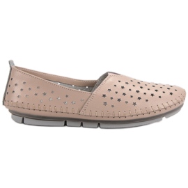 Kylie Zapatos de cuero para mujer beige
