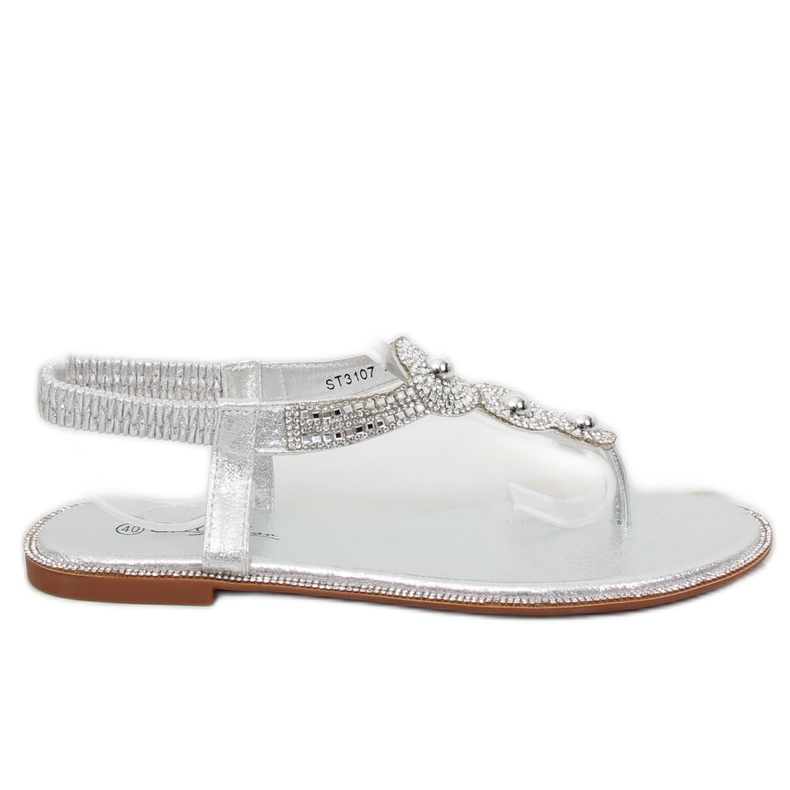 Sandalias plateadas ST3107 Silver gris