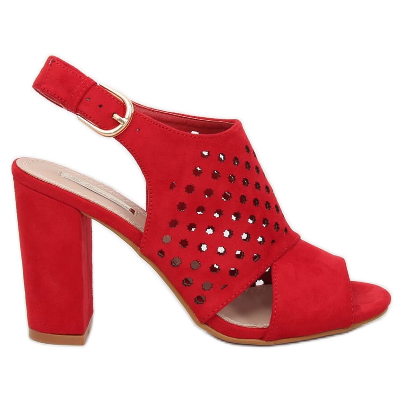 Sandalias caladas rojas WED557 Rojo