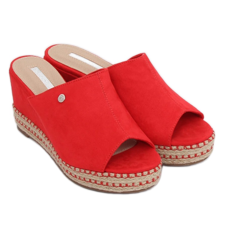 Pantuflas cuña rojas MW-3M65 Rojo