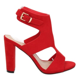Sandalias rojas en el poste J-8711 Rojo