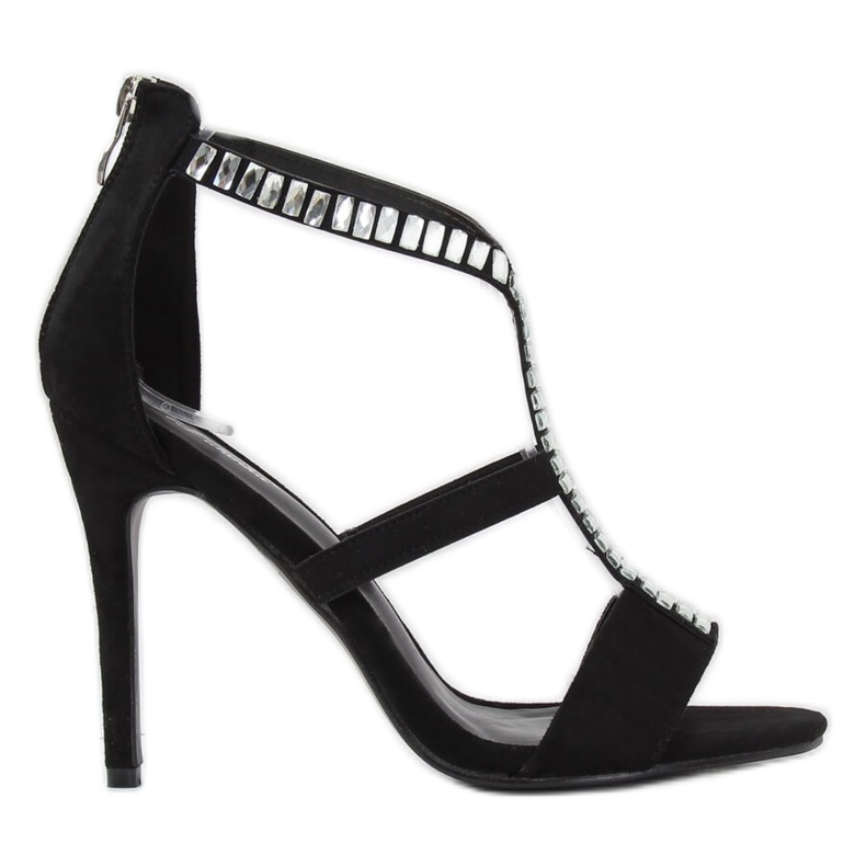 Sandalias negras de tacón alto B-60 Negro
