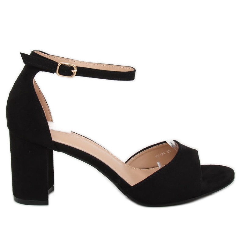 Sandalias de tacón negras VV-24 Black negro