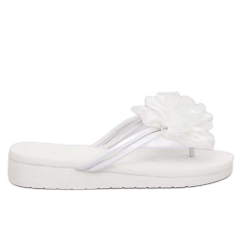 Chanclas blancas con flor CK103 Blanco Chanclas blancas con flor CK103 Blanco