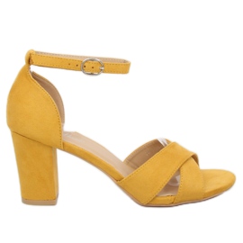 Amarillo FH-3M26 Sandalias amarillas en el poste