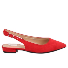 Bailarinas tacón abierto rojas H9022 Rojo Bailarinas tacón abierto rojas H9022 Rojo