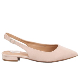 Bailarinas beis beis con tacones abiertos beige