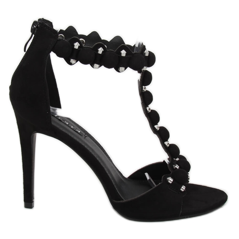 Sandalias negras de tacón alto GH-5A5733 Negro
