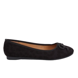 Bailarinas de mujer con estampado de leopardo negro H9021 Negro