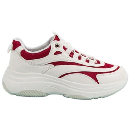 Zapatillas blancas y rojas blanco rojo