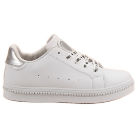 Calzado deportivo con cordones blanco